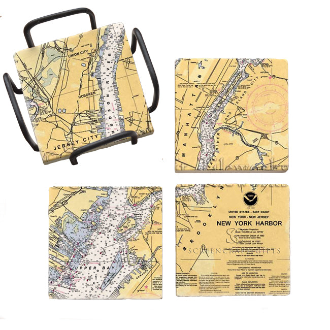 New York, NY - Marble Coaster Set