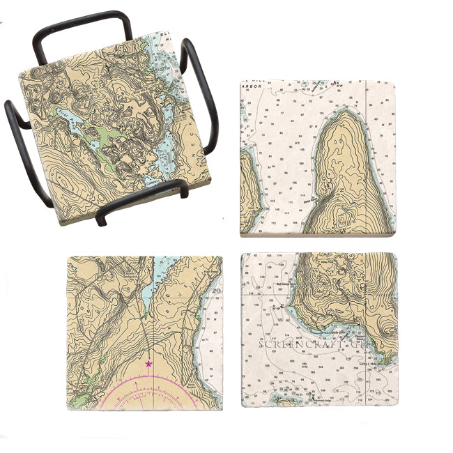 Sedgwick, ME - Marble Coaster Set