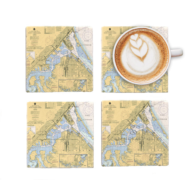 Duluth, MN -  Marble Coaster Set