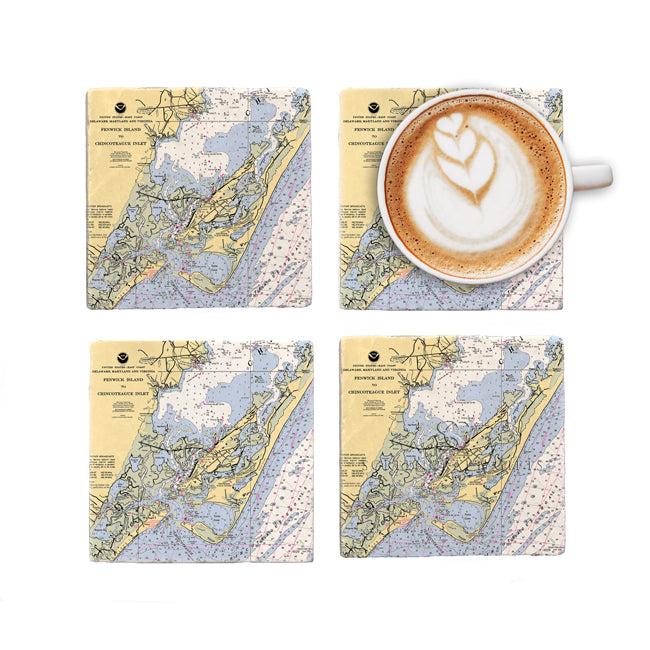 Chincoteague, VA- Marble Coaster Set