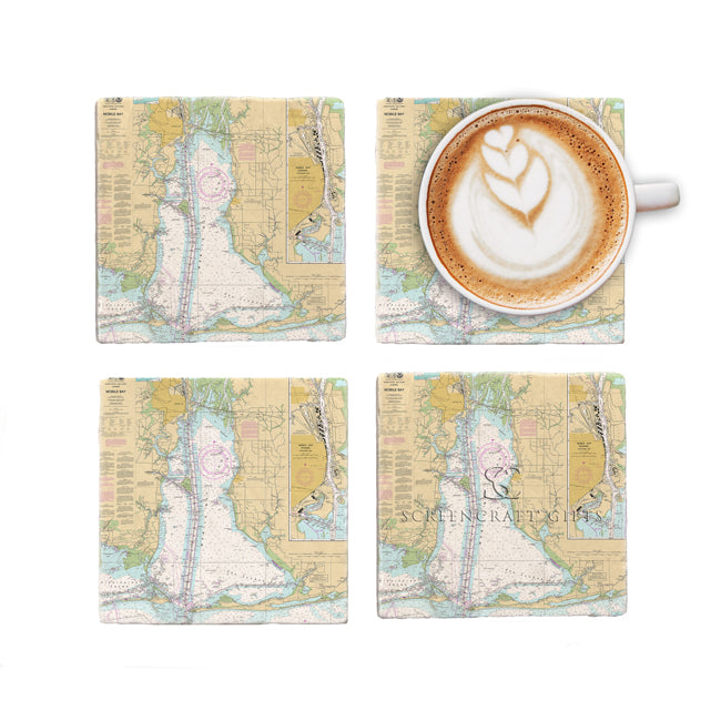 Mobile, AL - Marble Coaster Set