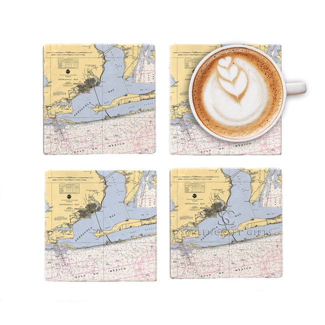 Pensacola, FL- Marble Coaster Set