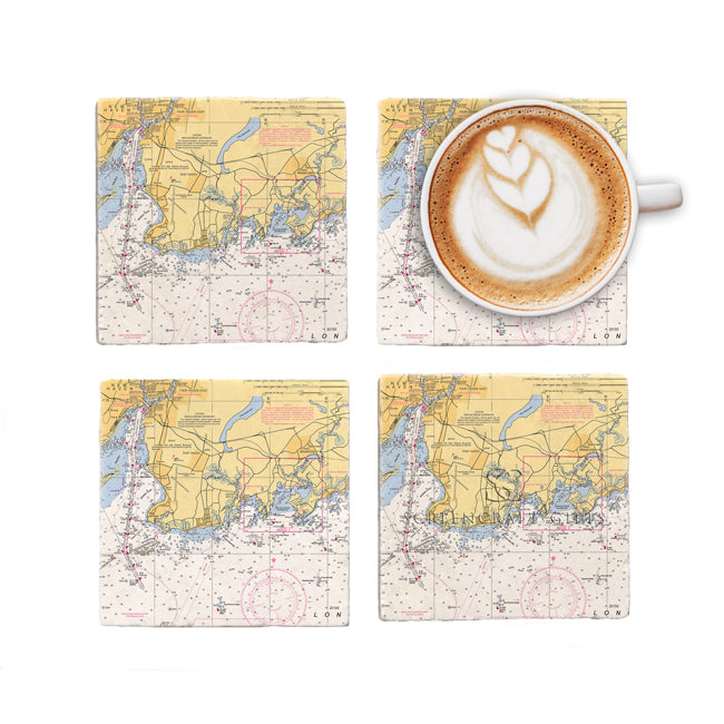 Branford, CT - Marble Coaster Set