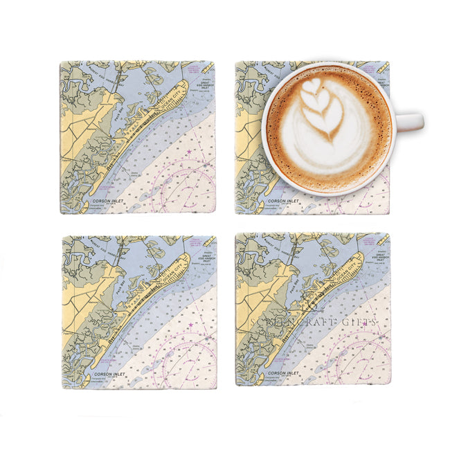 Ocean City, NJ- Marble Coaster Set