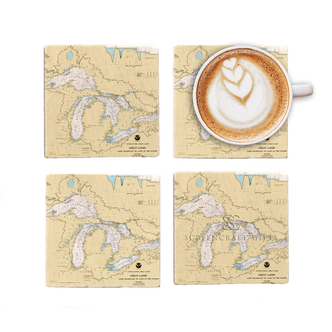 The Great Lakes - Marble Coaster Set