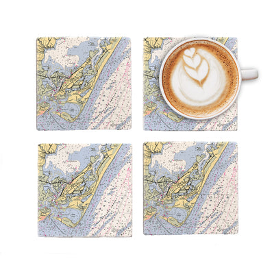 Chincoteague, VA - Marble Coaster Set