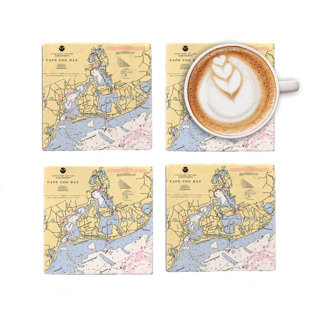 Osterville, MA - Marble Coaster Set
