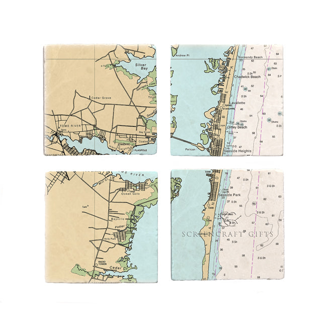 Seaside Park, NJ- Marble Coaster Set