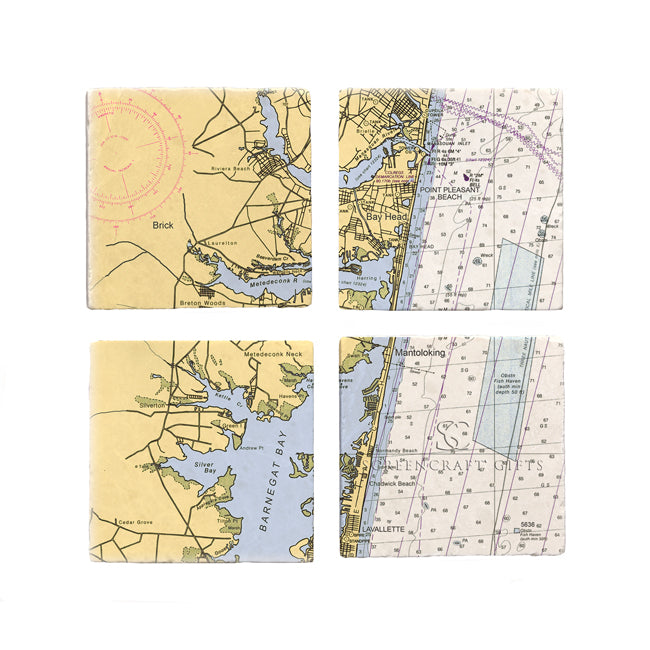 Point Pleasant, NJ- Marble Coaster Set