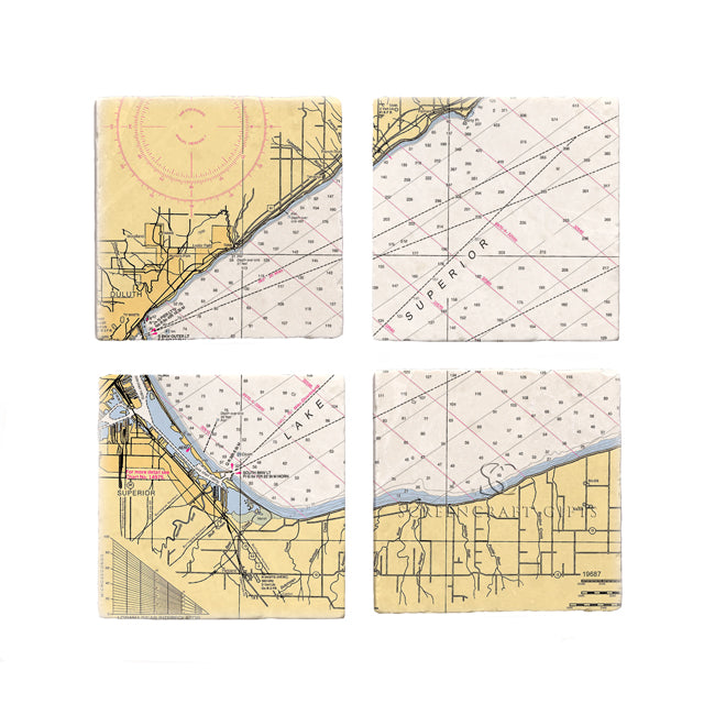 Lake Superior -  Marble Coaster Set