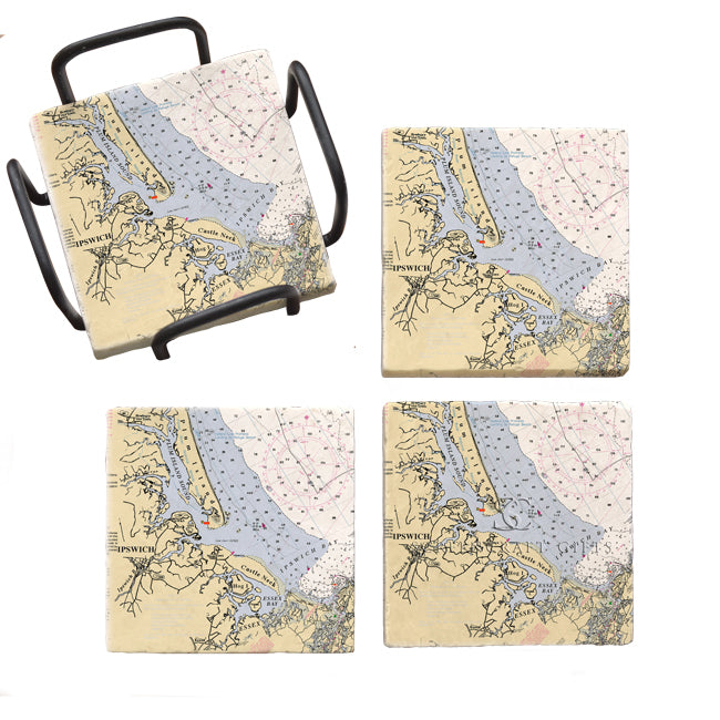 Ipswich, MA- Marble Coaster Set