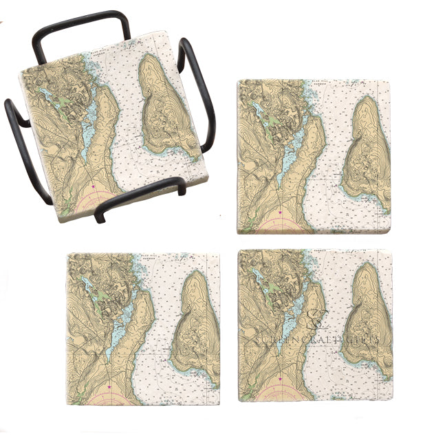 Sedgwick, ME - Marble Coaster Set