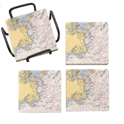 Cape Elizabeth, ME - Marble Coaster Set