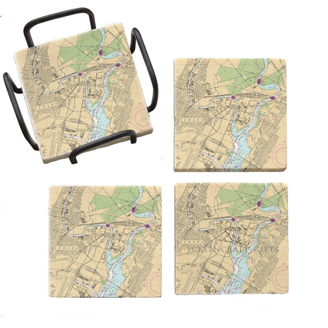 Newark, NJ - Marble Coaster Set