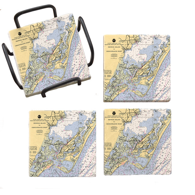 Chincoteague, VA- Marble Coaster Set