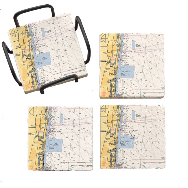 Deerfield Beach, FL - Marble Coaster Set