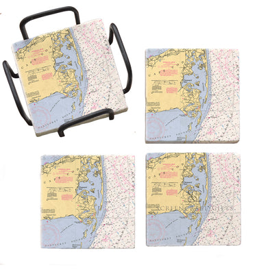 Chatham, MA- Marble Coaster Set