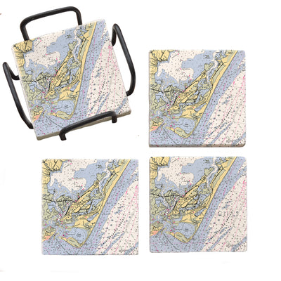 Chincoteague, VA - Marble Coaster Set