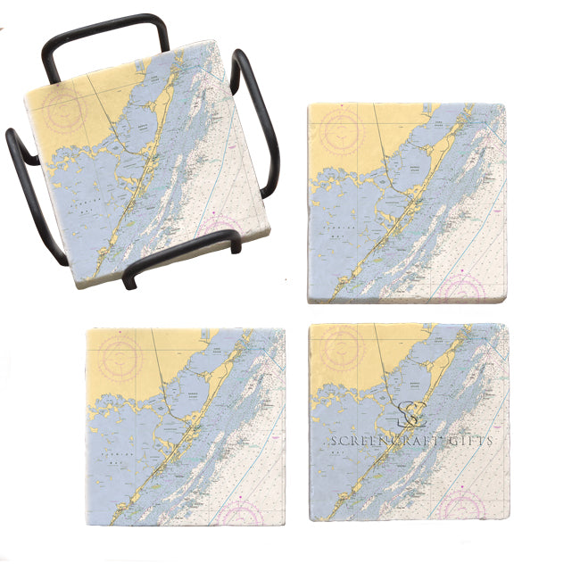 Key Largo, FL  - Marble Coaster Set