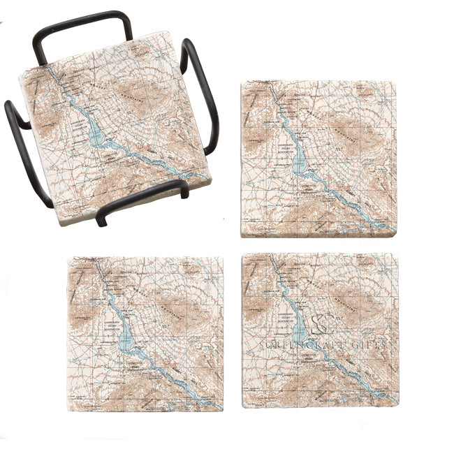 Lake Havasu, AZ -  Marble Coaster Set