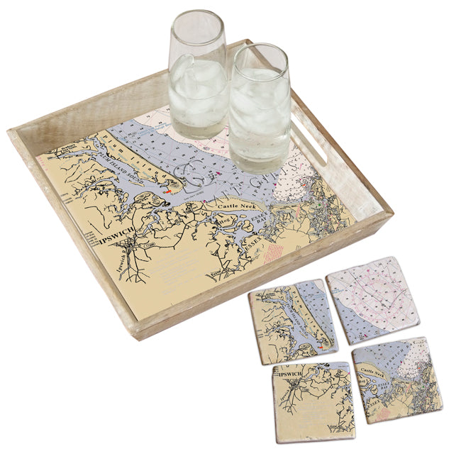 Ipswich, MA- Marble Coaster Set