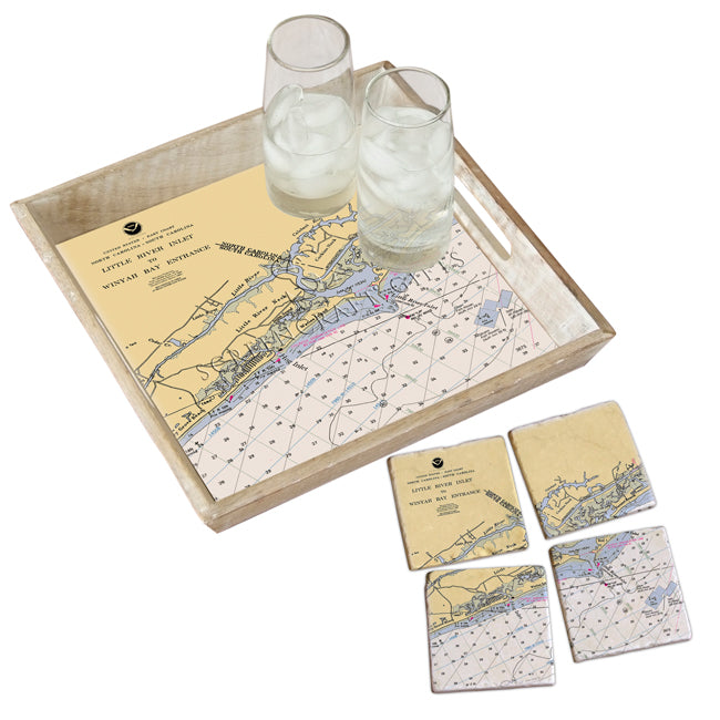 Little River Inlet, SC- Marble Coaster Set