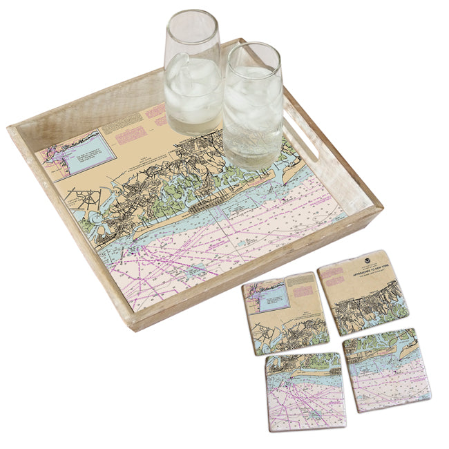 Long Beach, NY- Marble Coaster Set