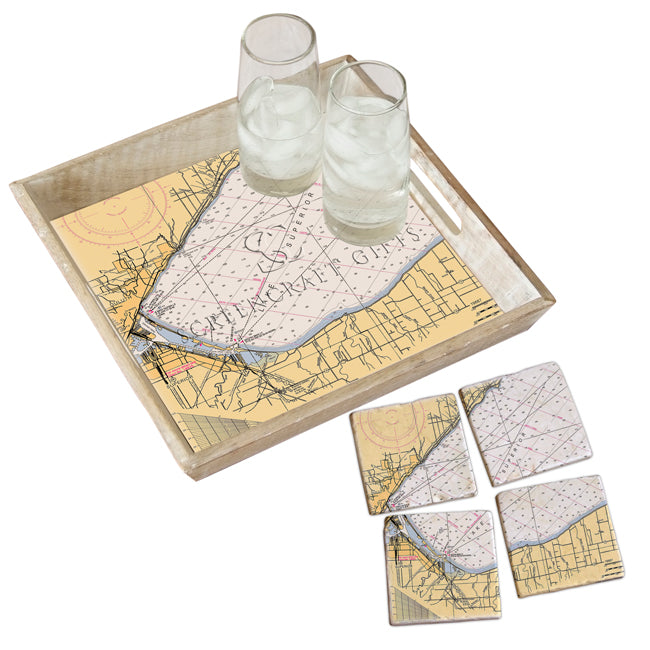 Lake Superior -  Marble Coaster Set