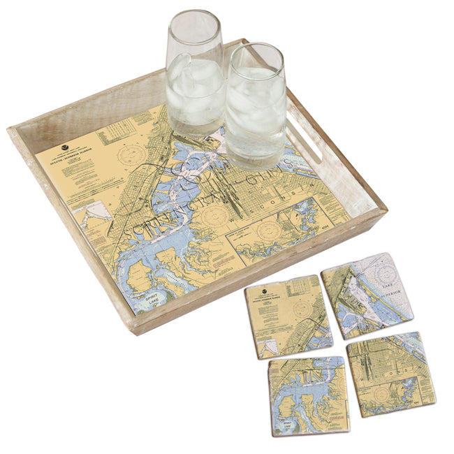 Duluth, MN -  Marble Coaster Set