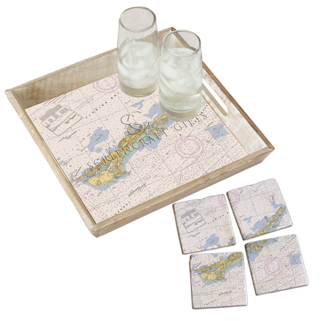 Marathon, FL - Marble Coaster Set