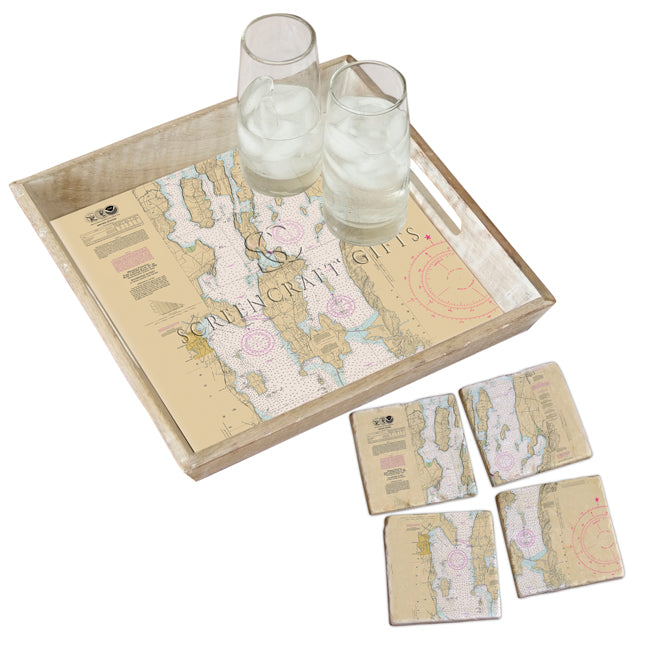 Grand Isle, VT - Marble Coaster Set