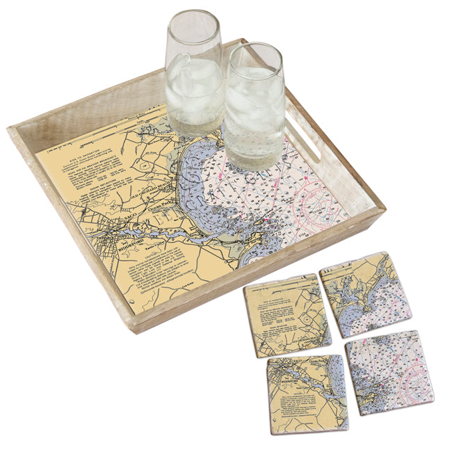 Old Orchard Beach, ME- Marble Coaster Set