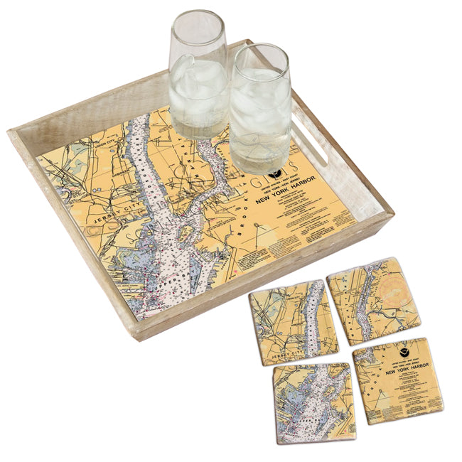 New York, NY - Marble Coaster Set