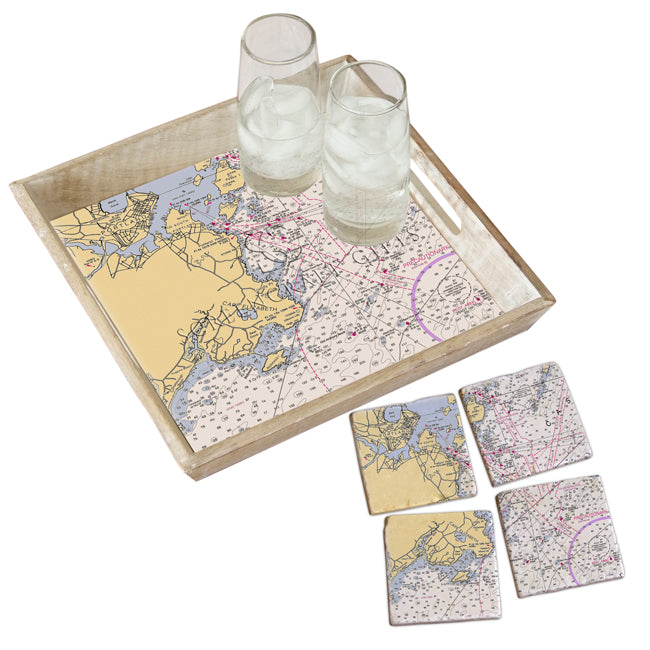 Cape Elizabeth, ME - Marble Coaster Set