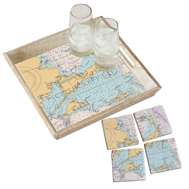 Cape Cod and the Islands - Marble Coaster Set