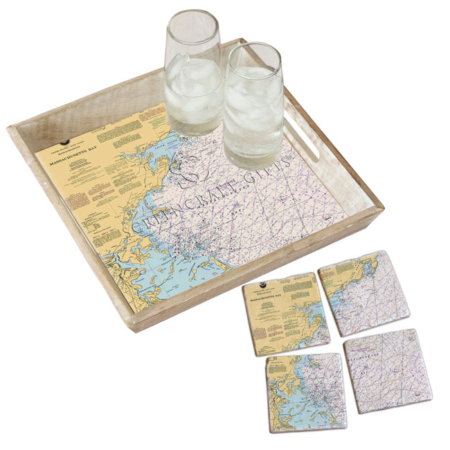 Massachusetts Bay - Marble Coaster Set