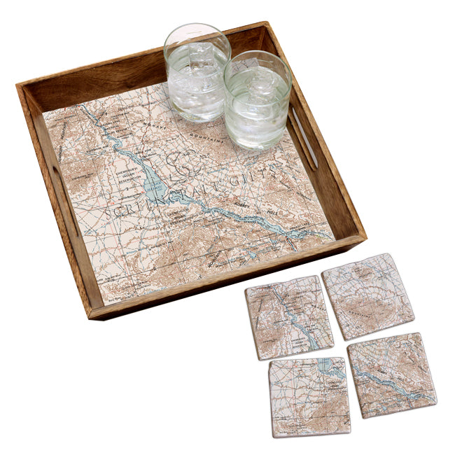 Lake Havasu, AZ -  Marble Coaster Set