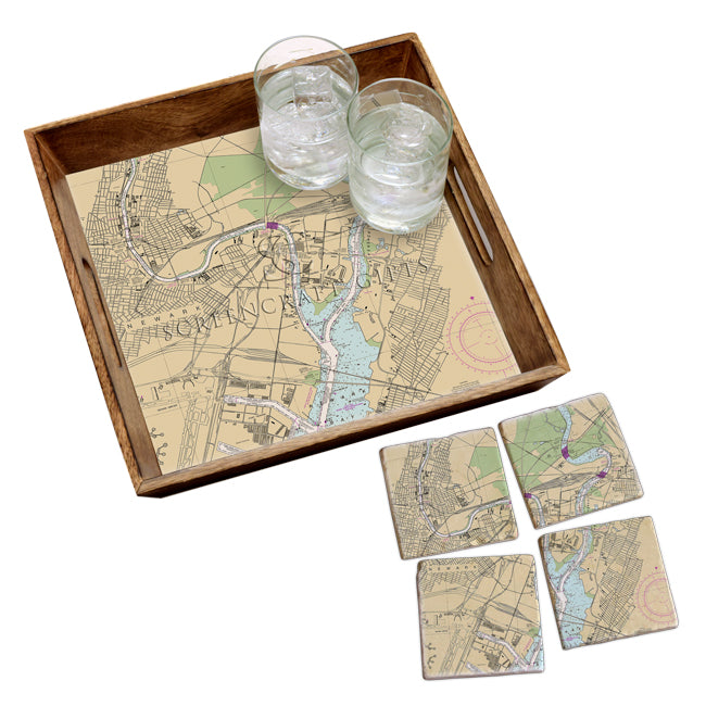 Newark, NJ - Marble Coaster Set