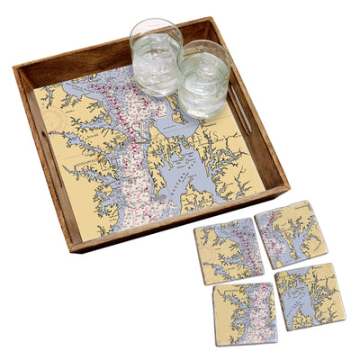 Chesapeake Bay - Marble Coaster Set