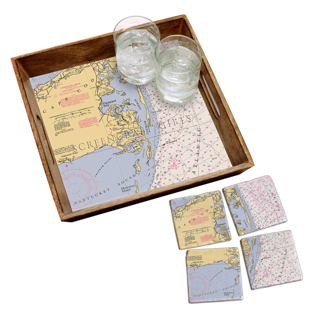 Chatham, MA- Marble Coaster Set