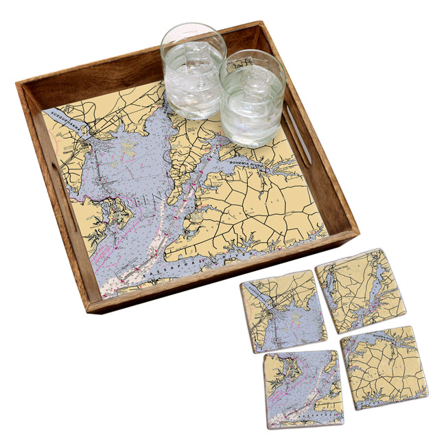 North East, MD - Marble Coaster Set