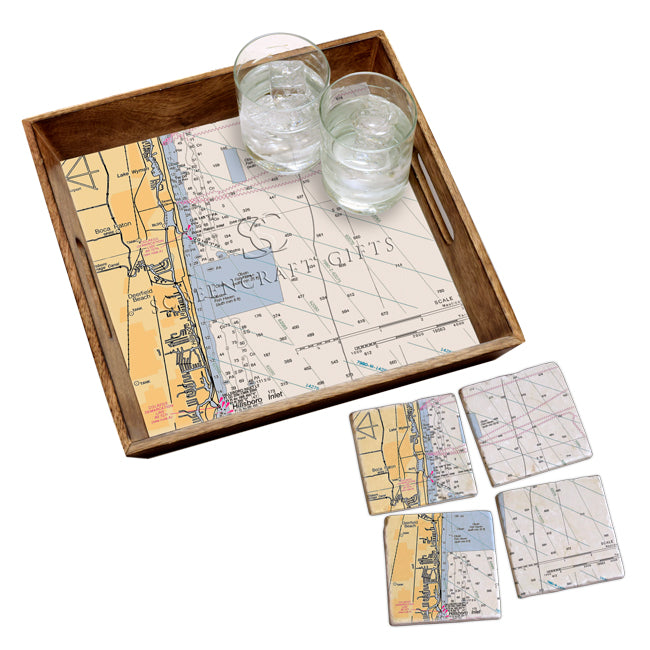 Deerfield Beach, FL - Marble Coaster Set