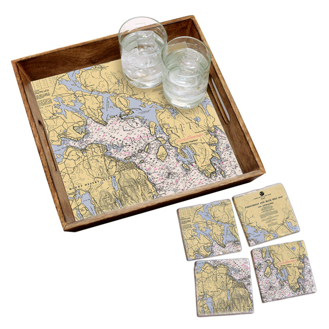 Frenchman Bay, ME- Marble Coaster Set