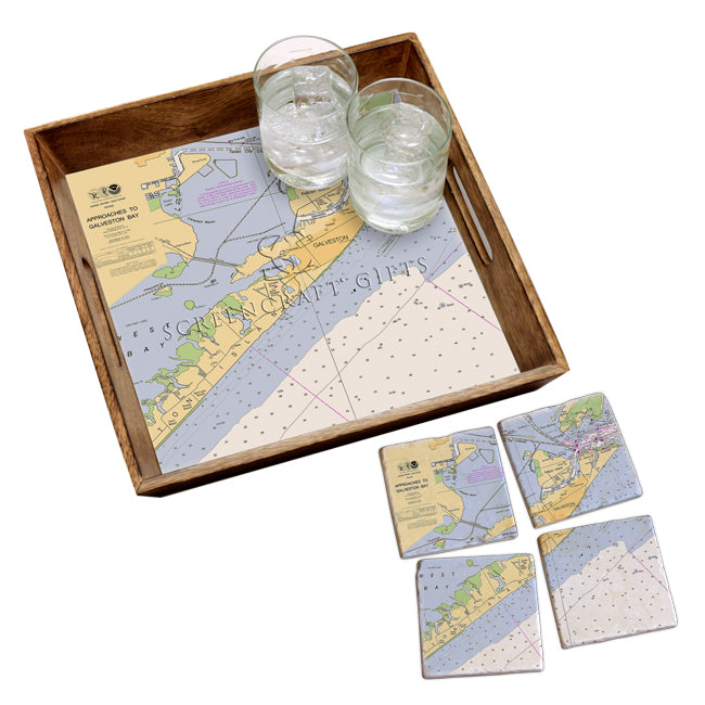 Galveston, TX - Marble Coaster Set