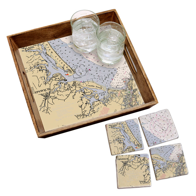 Ipswich, MA- Marble Coaster Set