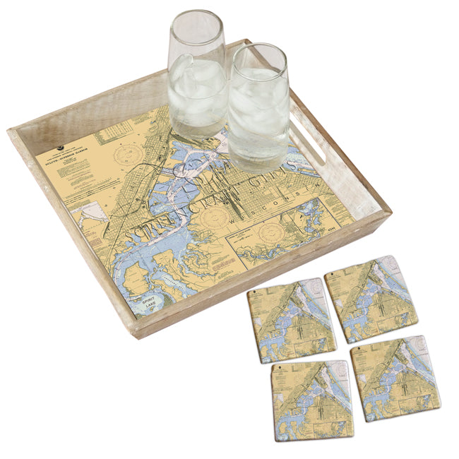 Duluth, MN -  Marble Coaster Set