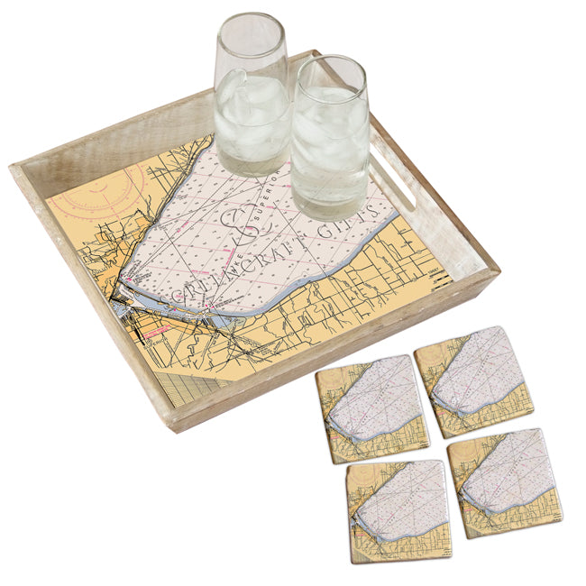 Lake Superior -  Marble Coaster Set