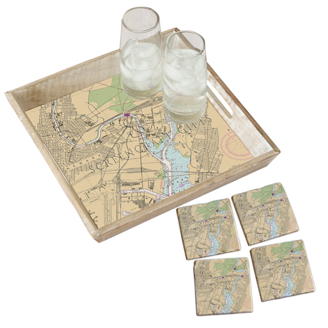 Newark, NJ - Marble Coaster Set