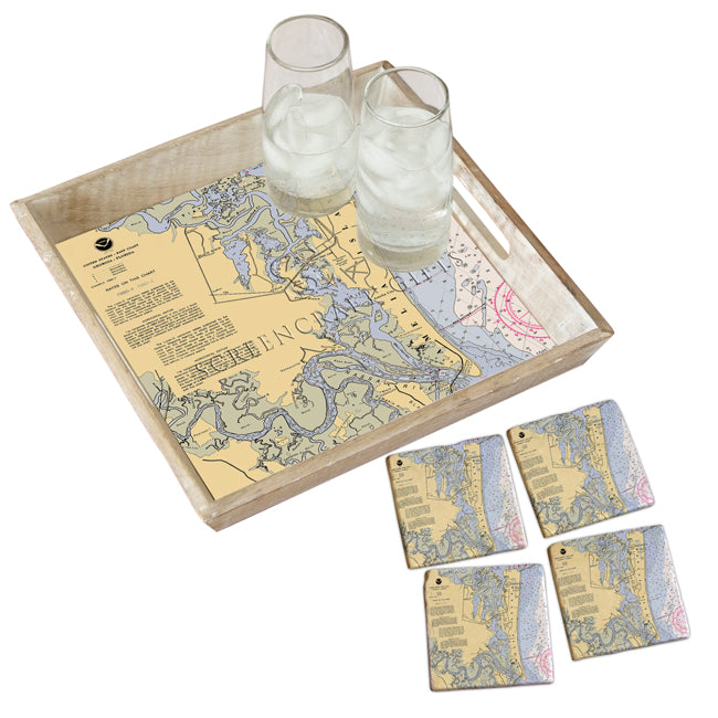 Amelia Island, FL - Marble Coaster Set
