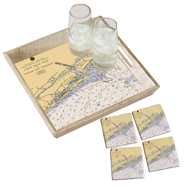 Little River Inlet, SC- Marble Coaster Set